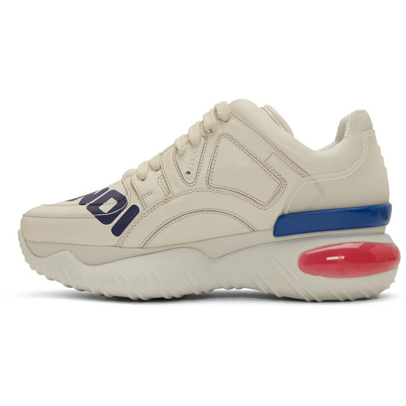 Fendi Mens Chunky Mania Logo White Platform Flat Trainer Sneaker UK 10.5 US 11.5 - Picture 6 of 12